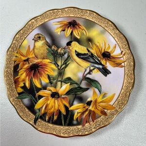 “Glimpse of Gold"
by Janene Grende Sixth in the Illusive Wings decorative plate
